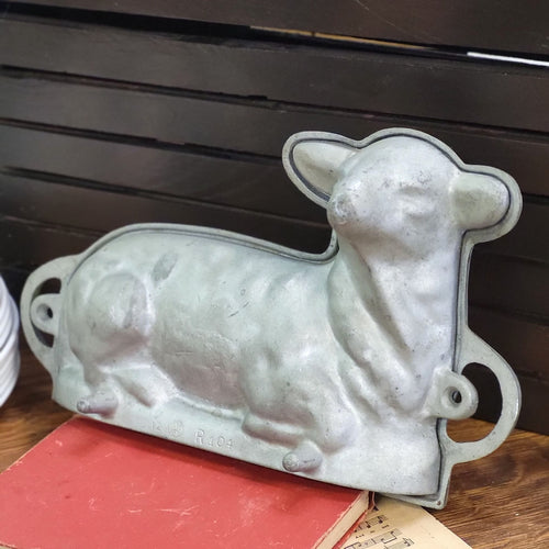 Vintage 2 Piece Cast Aluminum Lamb Cake Mold Sheep