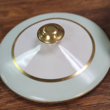 Load image into Gallery viewer, Pope Gosser &quot;Coin Gold&quot; Covered Vegetable Dish 1950
