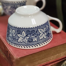 Load image into Gallery viewer, 1950s Homer Laughlin Stratwood Collection Blue Shakespeare Coffee Cups Sold Separately