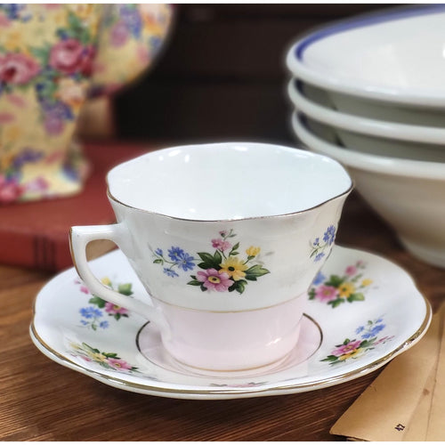 Queens Fine Bone China Teacup and Saucer