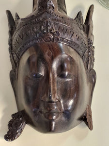 Indonesia Goddess Ebony Wood Carving
