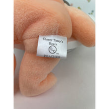 Load image into Gallery viewer, Classy Tassy&#39;s Bears TLC Beanbag Teddy Bear - Peaches Gorja 1998
