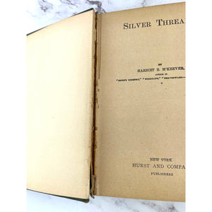 Antique Book Silver Threads by Harriet M'Keever 1868 Hurst & Company Christian Fiction