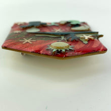 Load image into Gallery viewer, Vintage Little People Pins by Lucinda Kids Sledding Handcrafted Jewelry Brooch
