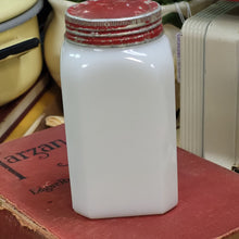 Load image into Gallery viewer, Hazel Atlas Milk Glass Range Saltshaker - Retro Red and White