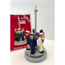 Load image into Gallery viewer, Hallmark Defending The Flag Ornament with Holiday Memory Card, Christmas 2003