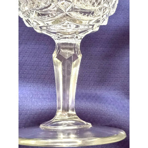 American Brilliant Period Coral Gables Pattern Aperitif Glasses, Set of 8 Cordial Stemware