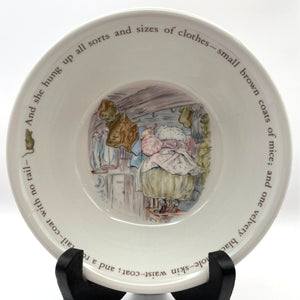 Wedgwood China Mrs. Tiggy-Winkle Bowl, Beatrix Potter Collectible, Made in England
