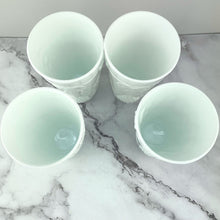 Load image into Gallery viewer, Indiana Glass Colony Harvest Milk Glass Grape and Leaf Tumblers 12oz Set of 4