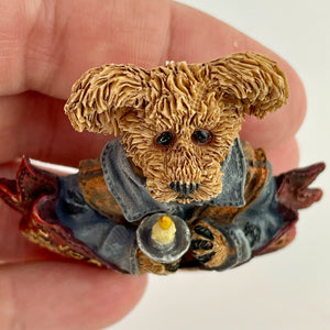 Boyds Bears Bearwear Pin, Chandler Light a Candle Brooch, Boyds Wearable Bears