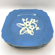 Load image into Gallery viewer, Blue Harker Cameoware - Dainty Flower Blue Virginia Bread and Butter Dessert Plate - Set of 4