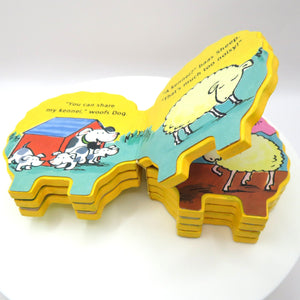 Chunky Farm Book Sheep Shape 2000 Barrons Board Book Toddlers Animals Googly Eye