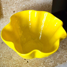 Load image into Gallery viewer, Yellow Royal Haeger Bowl, Made in USA, MCM Decorative Centerpiece