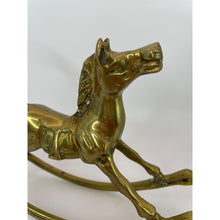 Load image into Gallery viewer, Vintage Solid Brass Rocking Horse Figurine