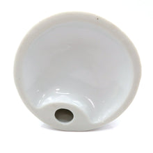 Load image into Gallery viewer, Vintage Porcelain Figurine Boy Sharpening Scythe Blue White Gold Light Academia