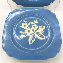 Load image into Gallery viewer, Blue Harker Cameoware - Dainty Flower Blue Virginia Bread and Butter Dessert Plate - Set of 4