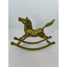 Load image into Gallery viewer, Vintage Solid Brass Rocking Horse Figurine