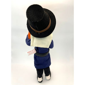 Vintage Annalee Thanksgiving Doll Pilgrim Man Holding Pumpkin