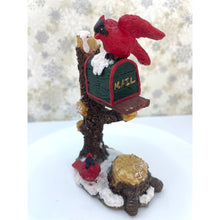 Load image into Gallery viewer, Winter Mailbox Figurine with Cardinals - Polystone Christmas Decoration, Holiday Decor