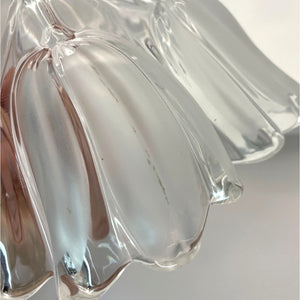 Vintage Sylvia by Walther-Glas Tulip Crystal Bowl, Frosted Floral Candy Dish