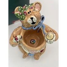 Load image into Gallery viewer, Blue Sky Ceramic Baby Bear Christmas Trinket Holder
