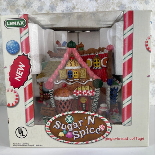Lemax Sugar N Spice Gingerbread Cottage Porcelain Lighted House