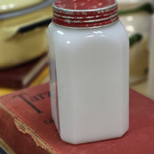 Load image into Gallery viewer, Hazel Atlas Milk Glass Range Saltshaker - Retro Red and White