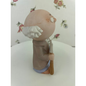 Vintage Bumpkins "Farmer Bumpkin" Ceramic Figurine with Pitchfork
