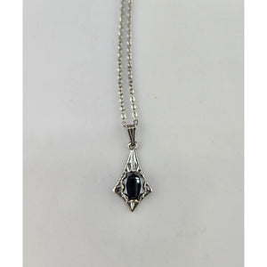 Embedded Stone with Serling Silver Necklace
