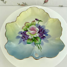 Load image into Gallery viewer, Lefton China Trinket Tray, Porcelain Hand Painted Leaf Shaped Vanity Tray
