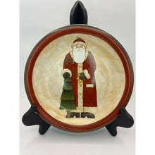 Load image into Gallery viewer, Debbie Mumm Zak Designs Folk Art Santa Decorative Plates - Set of 4