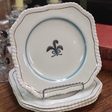 Load image into Gallery viewer, Johnson Bros. Old English &quot;Prince of Wales&quot; Teal Ivory Square Plate - Sold Separately