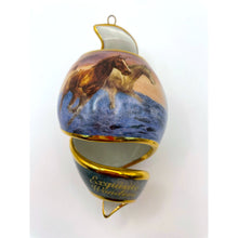 Load image into Gallery viewer, Vintage Bradford Exchange Ornaments, Set of 3 Free as the Wind Horse Spiral Ornaments, Thundering Elegance