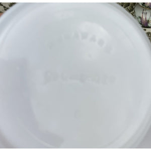 Dynaware Ovenproof Mini Casserole Dish with Brown Daisies, Small Pyr-o-rey White Floral Handled Gratin Dish, Vintage Soup Bowl