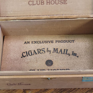 Vintage Cigars by Mail, Inc Club House Empty Cigar Box