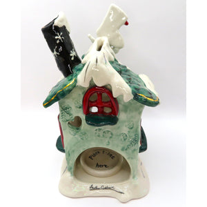 Blue Sky Clayworks Frosty’s Skate Rentals Heather Goldminc Tealight House Xmas