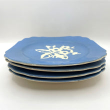 Load image into Gallery viewer, Blue Harker Cameoware - Dainty Flower Blue Virginia Bread and Butter Dessert Plate - Set of 4