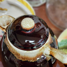 Load image into Gallery viewer, Pfaltzgraff Gourmet Brown Drip Glaze Tea/Coffee Pot w/Lid