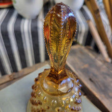 Load image into Gallery viewer, Vintage Amber Glass Hobnail Bell by Fenton