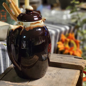 Pfaltzgraff Gourmet Brown Drip Glaze Tea/Coffee Pot w/Lid