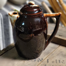 Load image into Gallery viewer, Vintage Pfaltzgraff Oil Cruet, Handled Gourmet Brown Drip Glaze