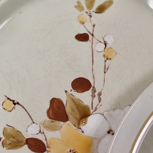 Jepcor International Casual Classic Stoneware Tahoe Pattern Hand Painted Dinner Plates - Set of 6 Made in Korea