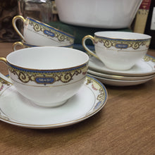 Load image into Gallery viewer, Noritake Sylvania Flat Cup and Saucer Sets, Elegant Fine China Teacups and Saucers