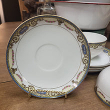 Load image into Gallery viewer, Noritake Sylvania Flat Cup and Saucer Sets, Elegant Fine China Teacups and Saucers