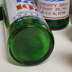 Vintage 7-UP Bottles 1976 Bicentennial 1776 - 1976 Set of 3