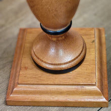 Load image into Gallery viewer, Wood Base Table Lamp With Decorative Black Banding ArtDeco Style