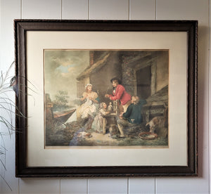 Vintage Print - The Cottage Door by George Morland 1790