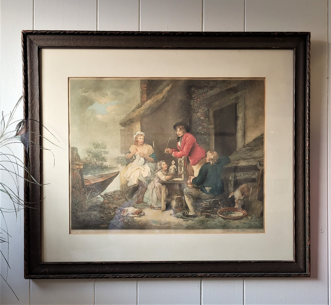 Vintage Print - The Cottage Door by George Morland 1790