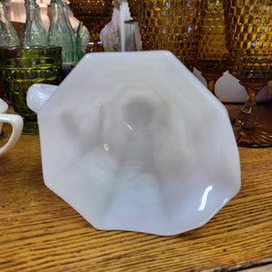 Anchor Hocking Fire King Milk Glass Pitcher with Grape Motif