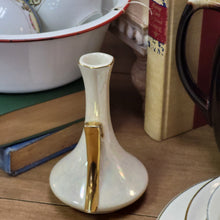 Load image into Gallery viewer, Pioneer Pottery Iridescent Bud Vase With 22K Gold Handles - Art Deco Vase